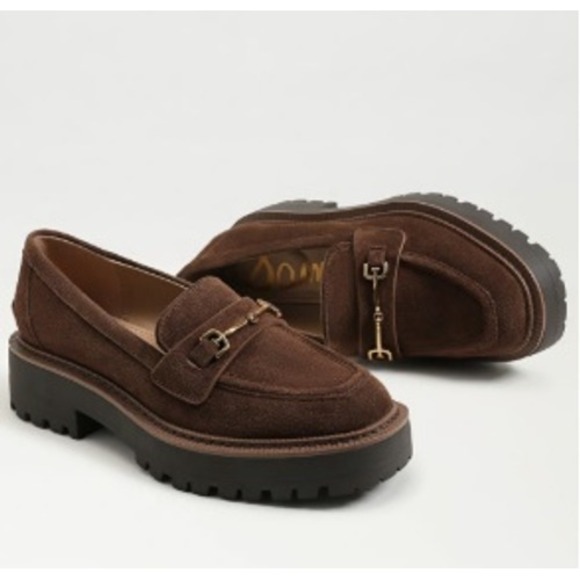 Sam Edelman Shoes - Sam Edelman Lea Platform Loafer Mustang Brown Suede Lug Sole Horsebit 9M